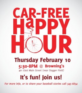 Louisville Car Free Happy Hour poster