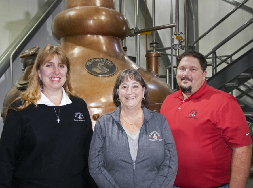 (From left to right) Andrea Wilson, Michter's Master of Maturation & Vice President - General Manager, Pamela Heilmann, Michter's Master Distiller & Vice President - Production, and Dan McKee, Michter's Distiller (PRNewsFoto/Michter's Distillery)
